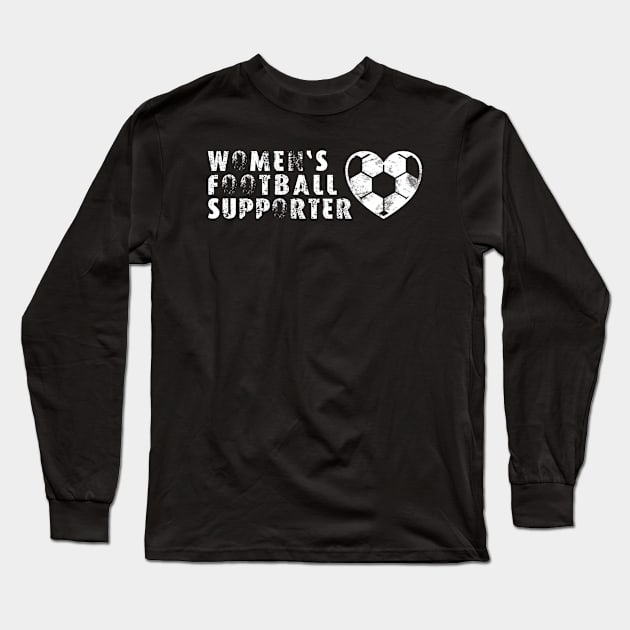 Womens Football Supporter Long Sleeve T-Shirt by Kev Brett Designs